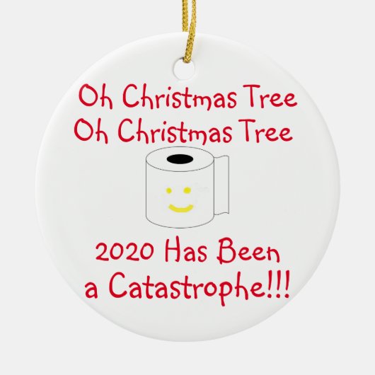 Oh kerstboom 2020 is een catastrofe geweest keramisch ornament (Voorkant)