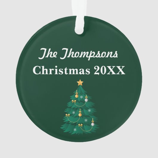 Oh kerstboom Acrylversiering Ornament (achterkant)