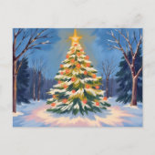 Oh Kerstboom Aquarel Feestdagenkaart (Voorkant)