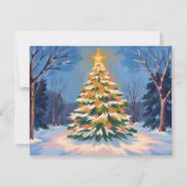 Oh Kerstboom Aquarel Feestdagenkaart (Voorkant)
