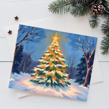 Oh Kerstboom Aquarel