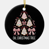 Oh Kerstboom Cake Debbie Becky Jen Cake Liefhebber Keramisch Ornament (Voorkant)