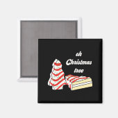 Oh Kerstboom Cakes Debbie Grappige Kerst Sna Magneet (Voorkant / Achterkant)