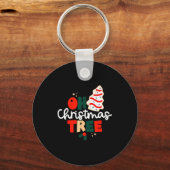 Oh Kerstboom Cakes Debbie Grappige Kerst Sna Sleutelhanger (Voorkant)