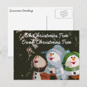 Oh kerstboom Caroling kerst sneeuwpoppen Feestdagenkaart (Voorkant / Achterkant)