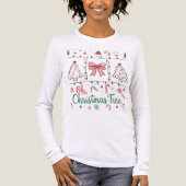 Oh Kerstboom Cute Kersttrui Tri-Blend Shirt (Voorkant volledig)