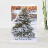 Oh kerstboom feestdagen kaart (Voorkant)