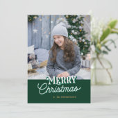 Oh Kerstboom Foto Wenskaart Feestdagenkaart (Staand voorkant)