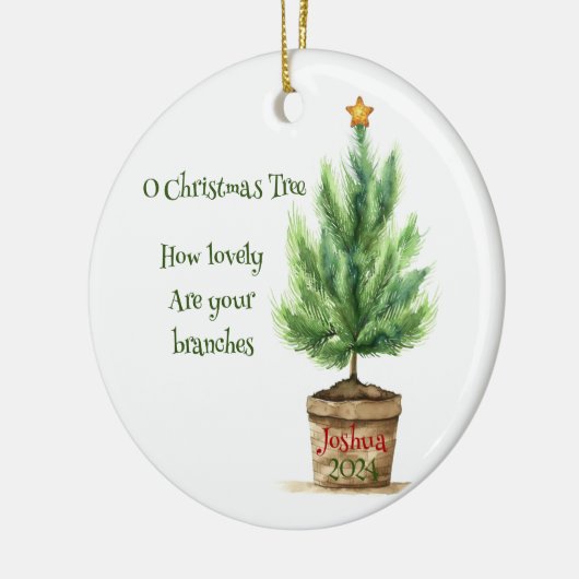 Oh kerstboom gepersonaliseerd Ornament (Links)