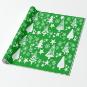 Oh Kerstboom Groen inpakpapier (Uitgerold)