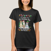 Oh kerstboom Je Ornamenten zijn geschiedeniskat T-shirt (Voorkant)