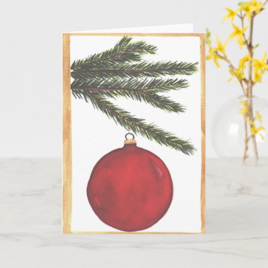 Oh kerstboom kaart (Gele Bloem)