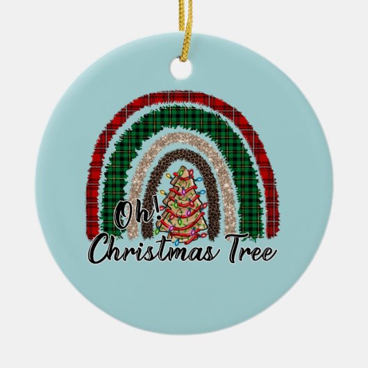 Oh kerstboom keramisch ornament (Voorkant)