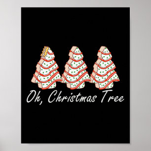 Oh kerstboom kerstboom cakes vakantie pyjama's poster
