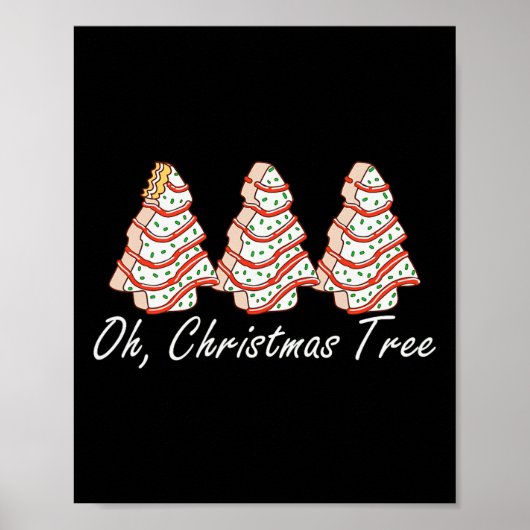 Oh kerstboom kerstboom cakes vakantie pyjama's poster (Voorkant)