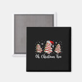 Oh Kerstboom Kerstman Hoed Cakes Debbie Funny Xma Magneet (Voorkant / Achterkant)
