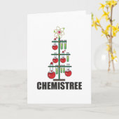 Oh Kerstboom Kerstmis Chemie Scheikunde docent Kaart (Gele Bloem)