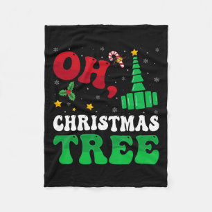 Oh Kerstboom Kerstverlichting RT Ademhalingstherap Fleece Deken