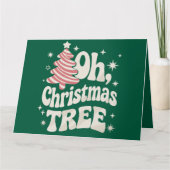 Oh Kerstboom Licht Vrolijk Kerstfeest Kaart (Voorkant)