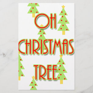 oh kerstboom mid century modern groen rood briefpapier