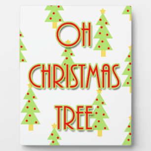oh kerstboom mid century modern groen rood fotoplaat