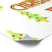 oh kerstboom midden eeuwse designretro poster (Hoek)