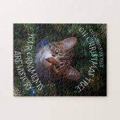 Oh Kerstboom Mischievous Grin Kat Funny Cat Legpuzzel (Horizontaal)