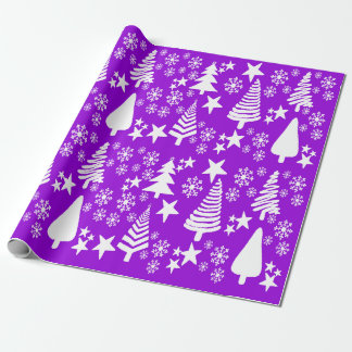 Oh kerstboom Paarse inpakpapier