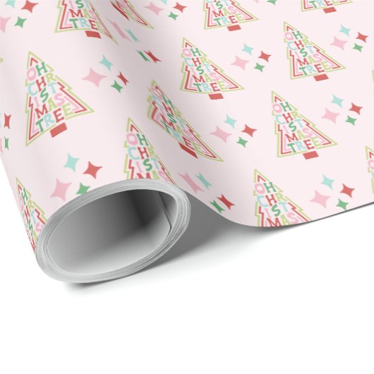 Oh kerstboom | Pastel Kerst Cadeaupapier (Rol Hoek)