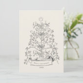 Oh, kerstboom plat vakantie Kaart (Staand voorkant)