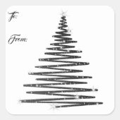Oh Kerstboom Plein Sticker Kerstlabels (Voorkant)