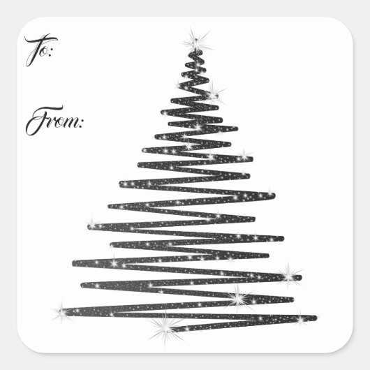 Oh Kerstboom Plein Sticker Kerstlabels (Voorkant)