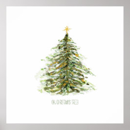 Oh, kerstboom poster