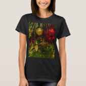 Oh Kerstboom Rood & Goud Ornamenten Vrouwen T-shirt (Voorkant)
