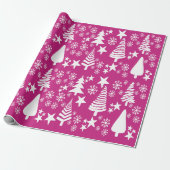 Oh kerstboom roze inpakpapier (Uitgerold)