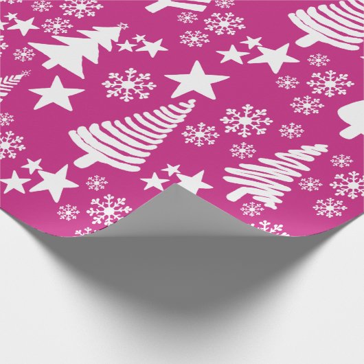 Oh kerstboom roze inpakpapier (Hoek)