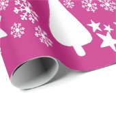 Oh kerstboom roze inpakpapier (Rol Hoek)