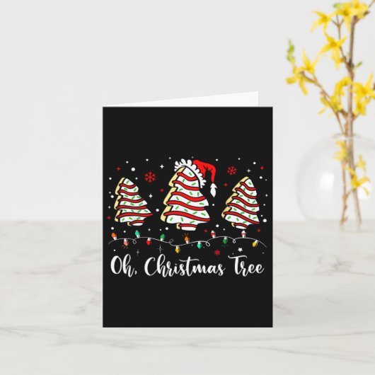 Oh kerstboom taarten Debbie Becky Jen Cake Love Kaart (Gele Bloem)