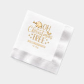 Oh kerstboom vakantie Folie gestempeld servetten (Links)