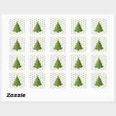 Oh kerstboom vierkante sticker (Vel)