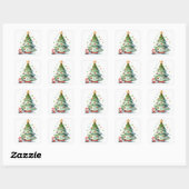 Oh kerstboom vierkante sticker (Vel)