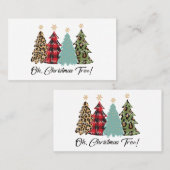 Oh, kerstboom! Vrolijk kerstfeest Visitekaartje (Voorkant / Achterkant)