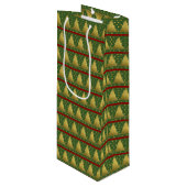 Oh kerstboom wijn cadeautas (Voorkant Gekanteld)