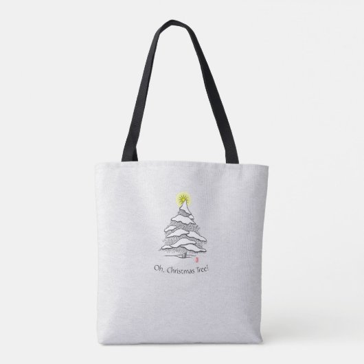 Oh! kerstboomCanvas tas (Achterkant)