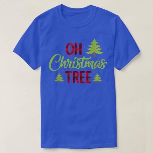 Oh kerstboomfamilie Matching Xmas Holiday Cus T-shirt (Design voorkant)