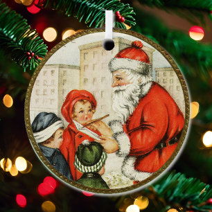 Oh Kerstman! We zijn goed foto toevoegen naam  gew Metalen Ornament
