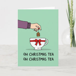 Oh Kerstmis Thee Punt Grappige Kerst Groetkaart Kaart
