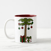 Oh kerstpalmboom tweekleurige koffiemok (Links)