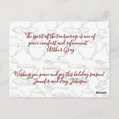 Oh Kerstthee! Briefkaart (Achterkant)