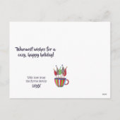 Oh Kerstthee Disco Trees Feestdagenkaart (Achterkant)